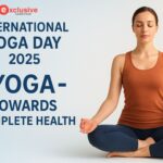 International Yoga Day 2025 : योग - संपूर्ण स्वास्थ्य की ओर Make this content in english and Create this Horizontal image in new way